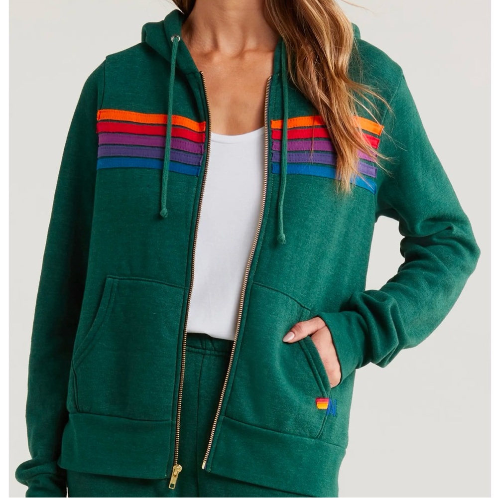 Limited Edition*** oversized Aviator Nation Green Zip Up